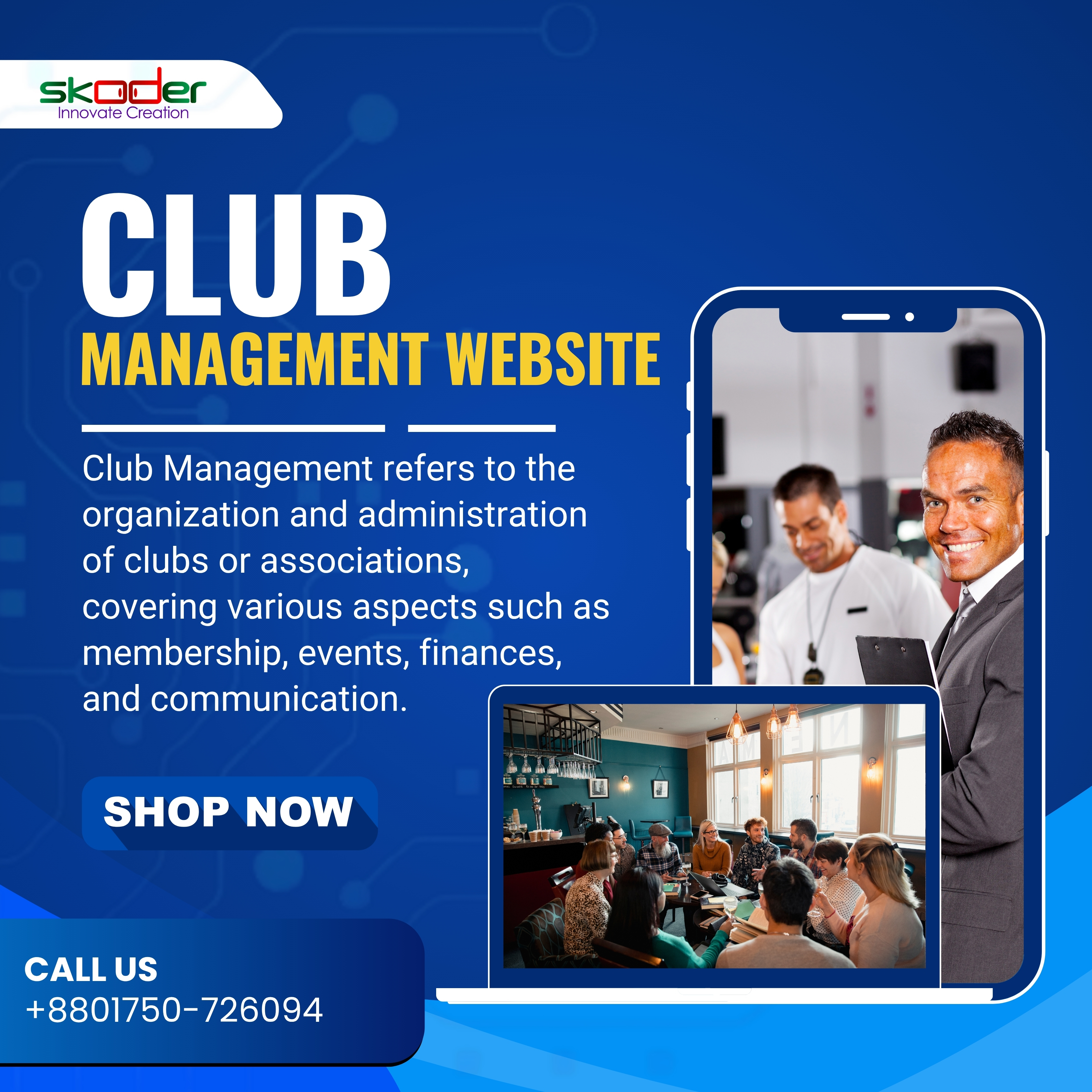 Club Management Website