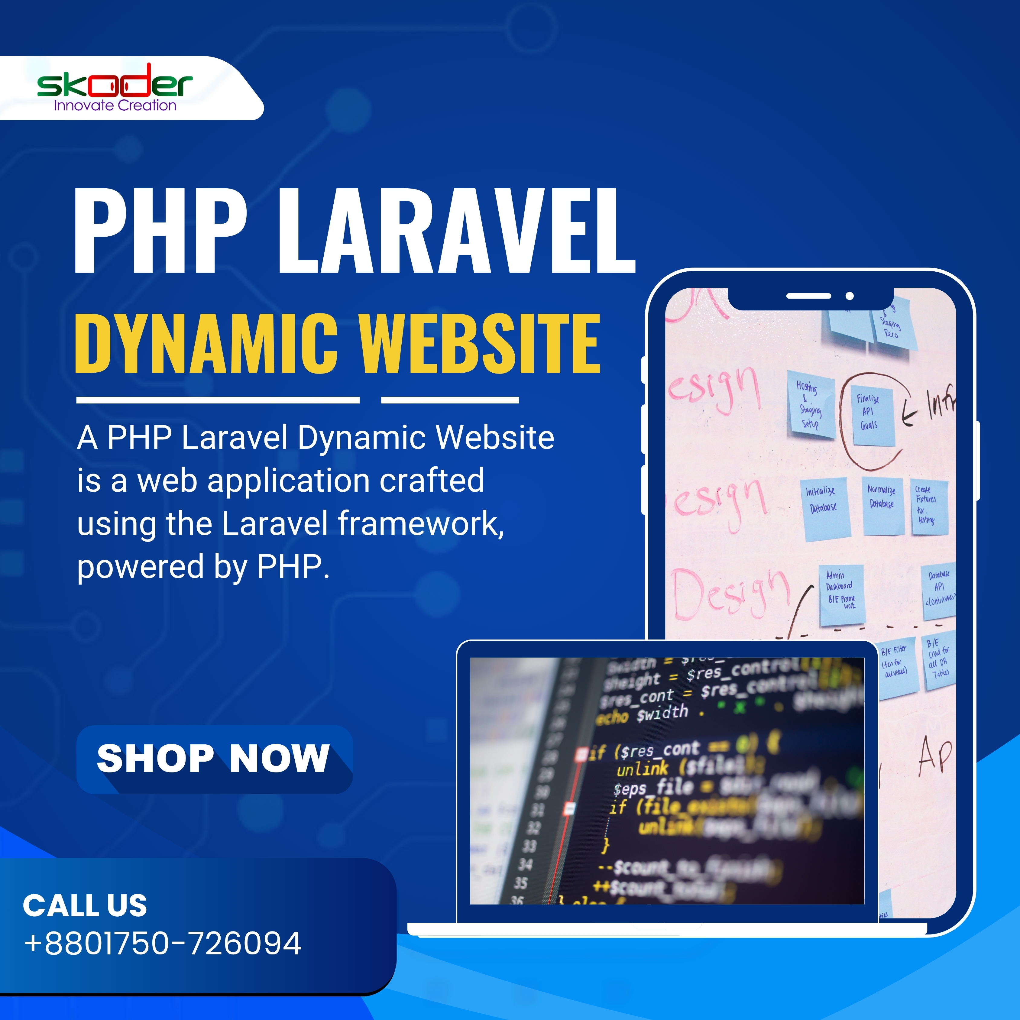 PHP Laravel Dynamic Website