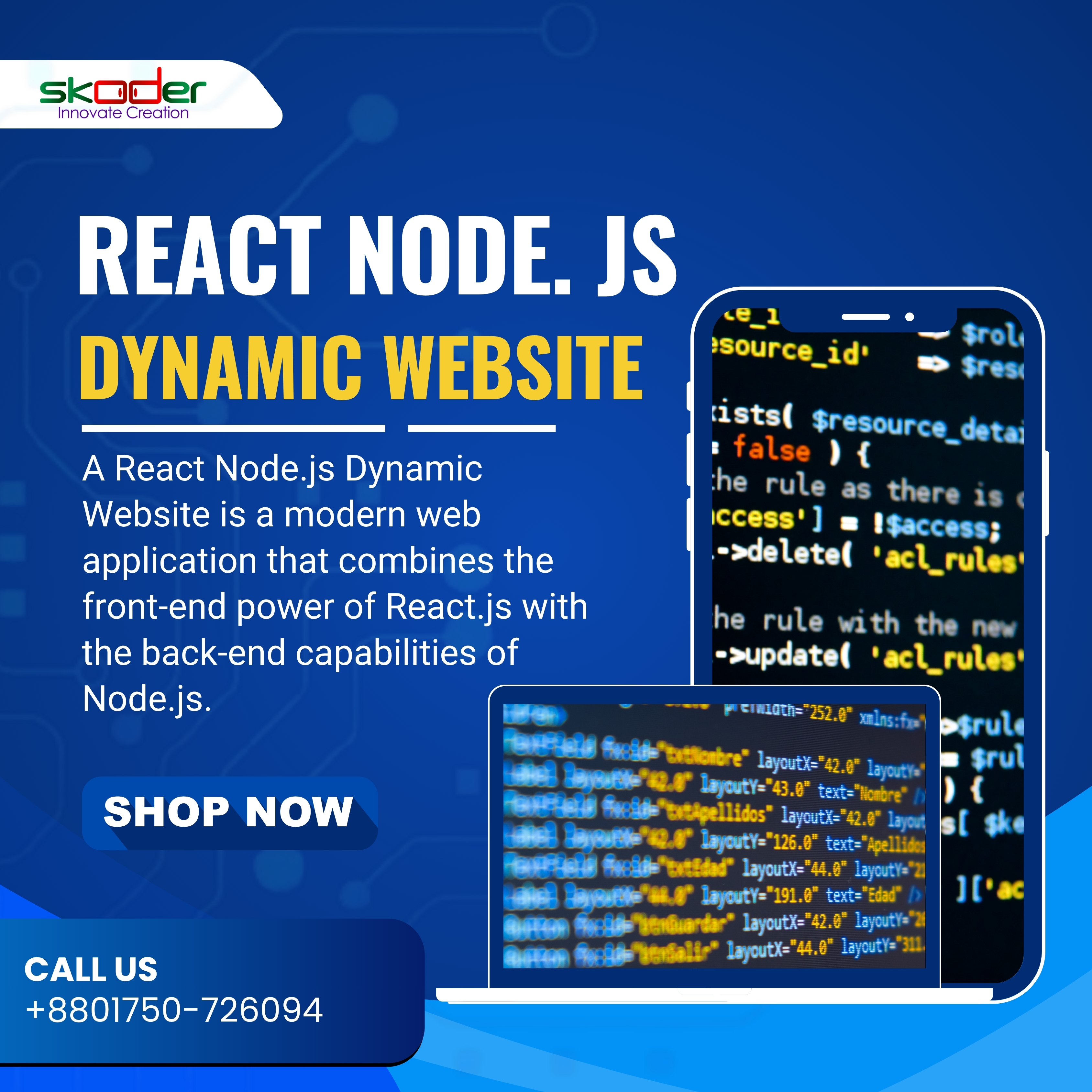 React Node. Js Dynamic Website